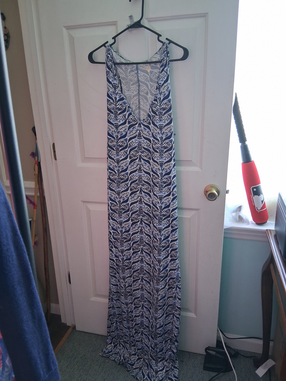 Lilly Pulitizer Sleeveless Blue and White Printed Maxi Dress